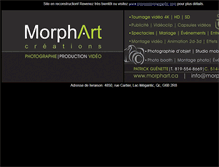 Tablet Screenshot of morphartcreations.com